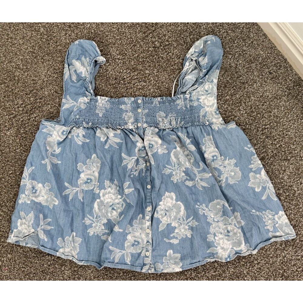 TOP WOMEN Old Navy Blue & White 2X